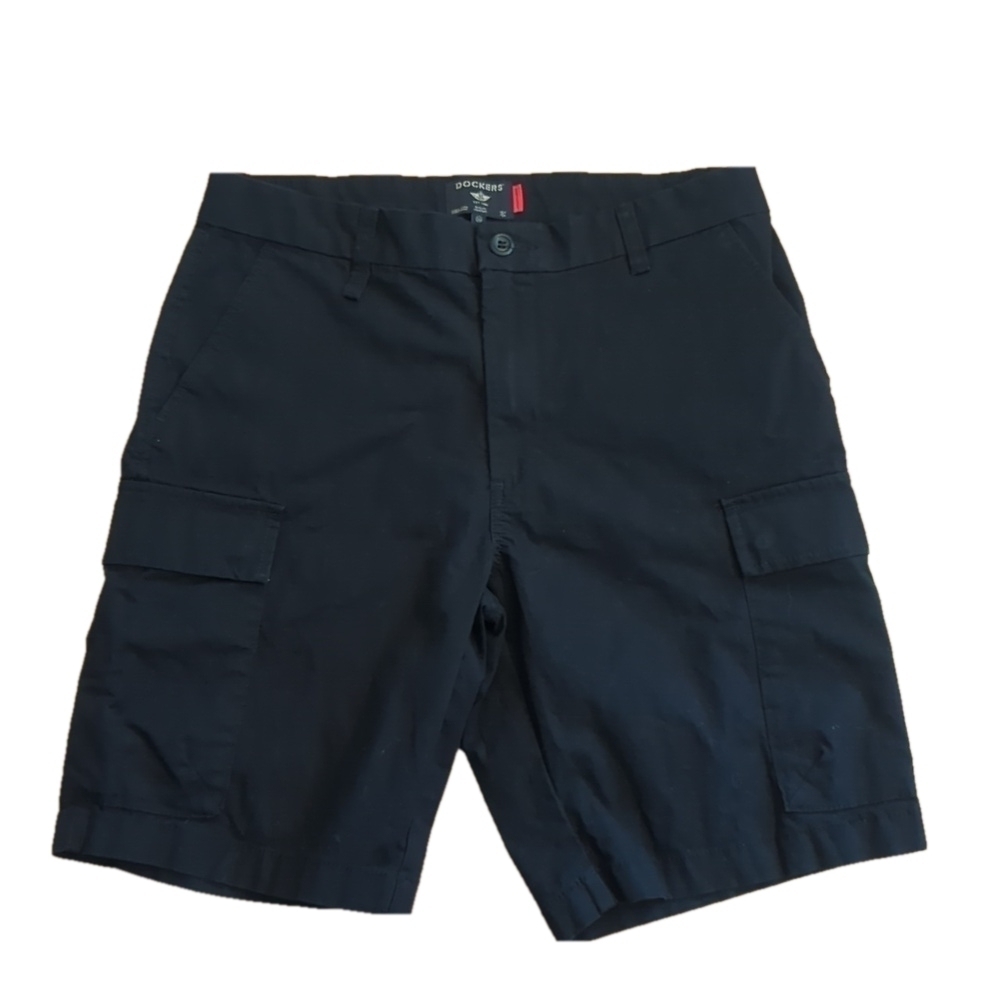 Dockers Mens Black Cargo Shorts Size 30